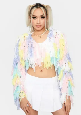 Pastel Like A Firebird Fringe Jacket