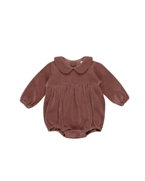 Peter Pan Romper in Cranberry