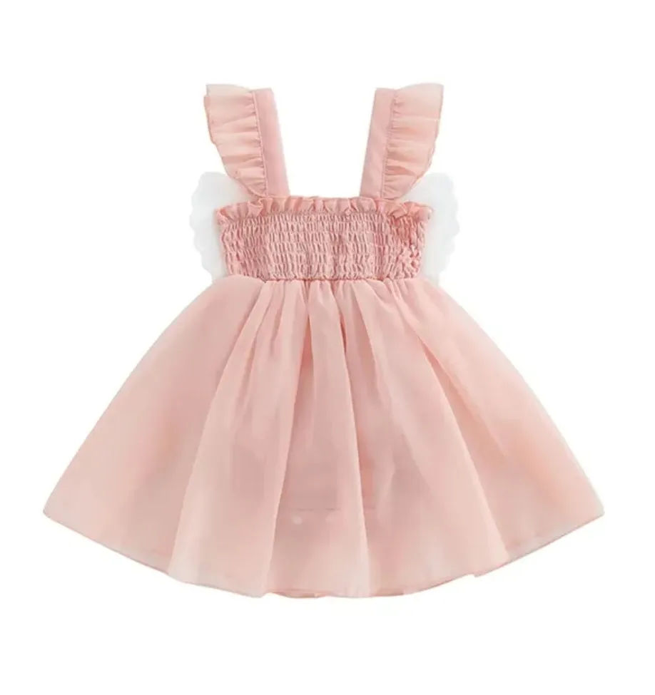 Pink Butterfly Romper Dress #1000303