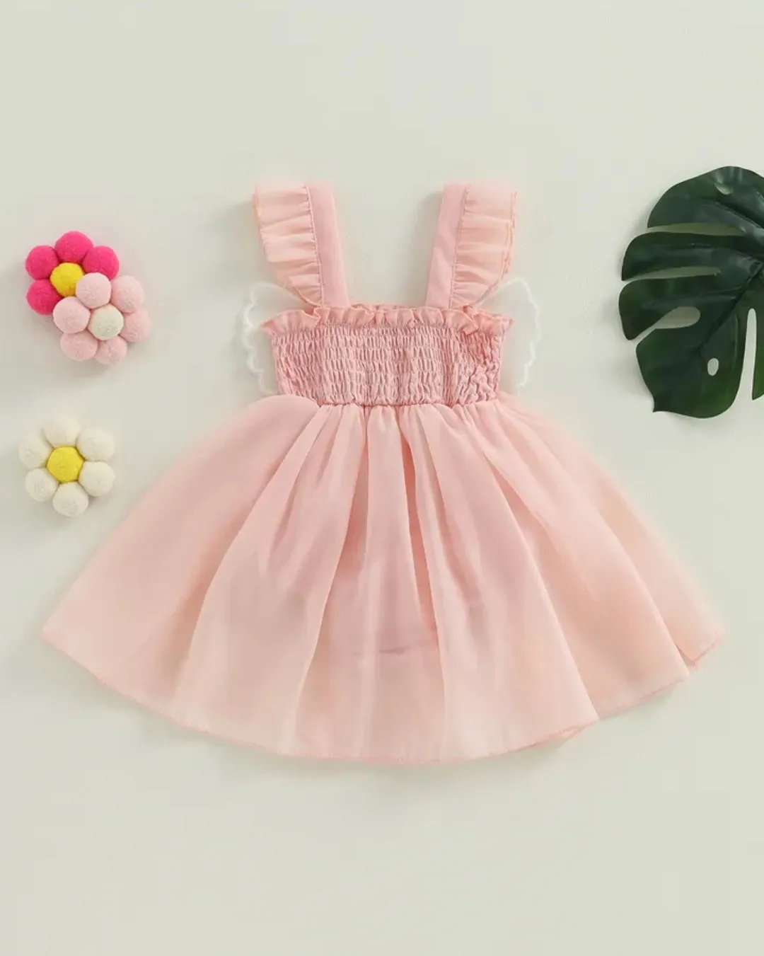 Pink Butterfly Romper Dress #1000303