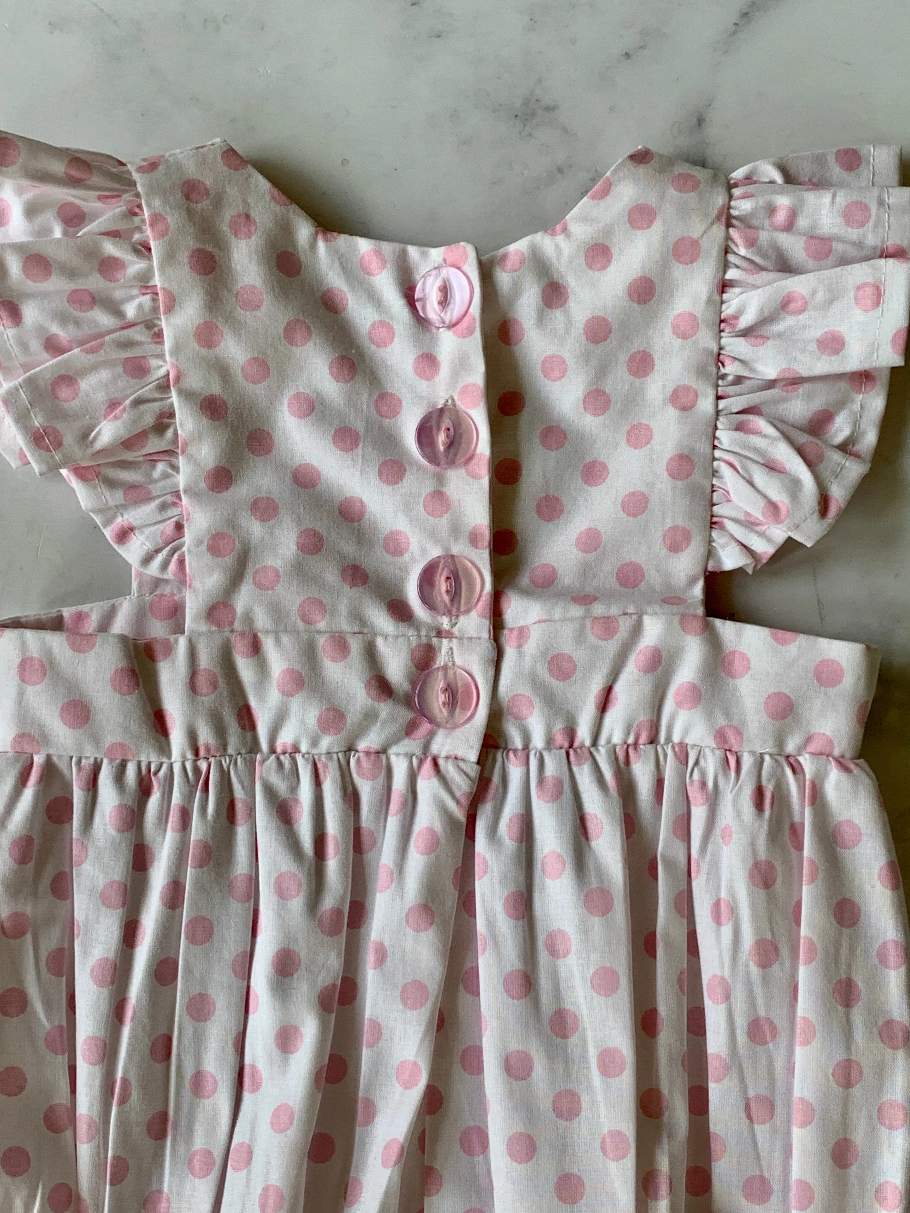 Pink Polka Dot Romper