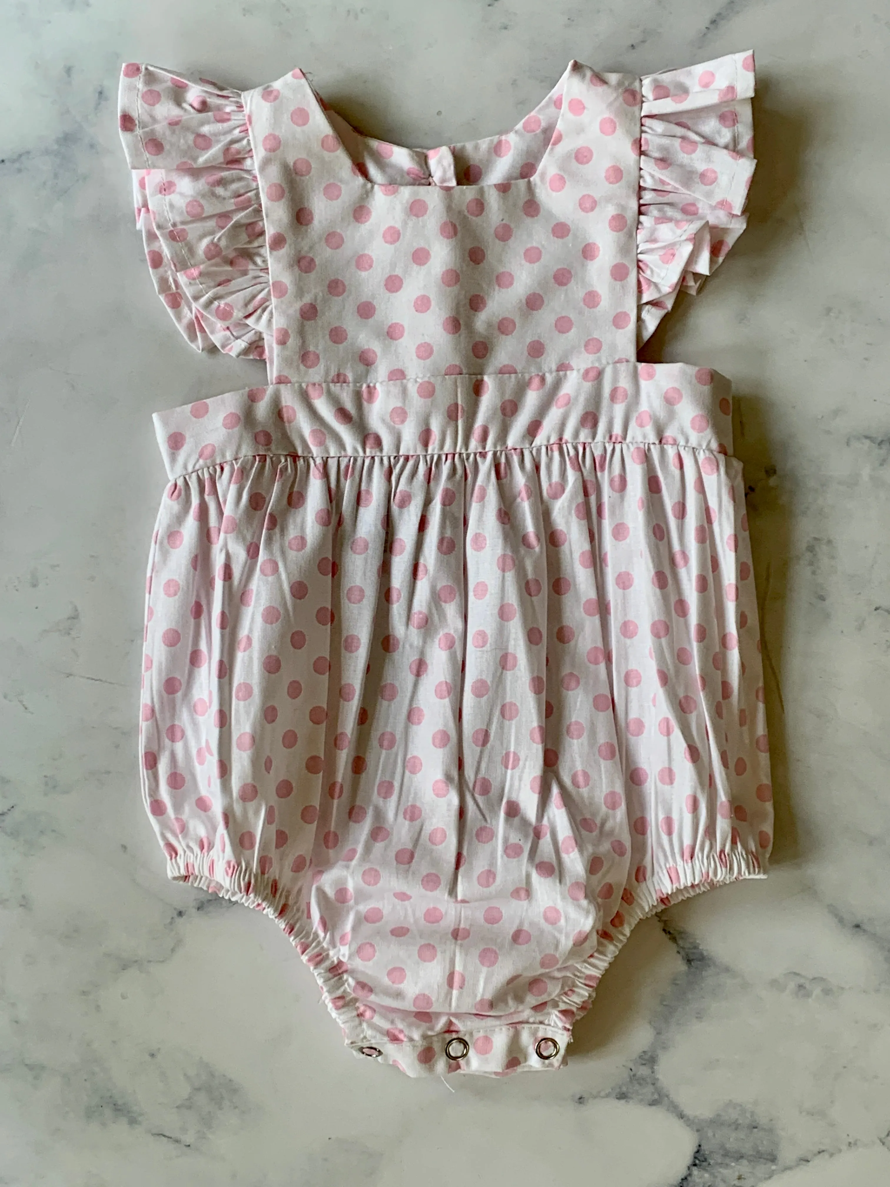 Pink Polka Dot Romper