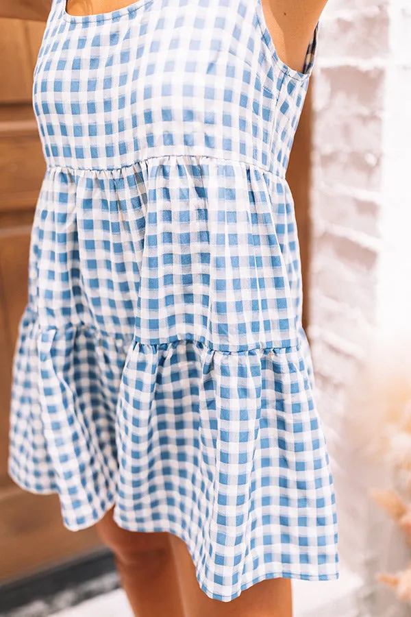 Poems And Prosecco Gingham Romper In Blue