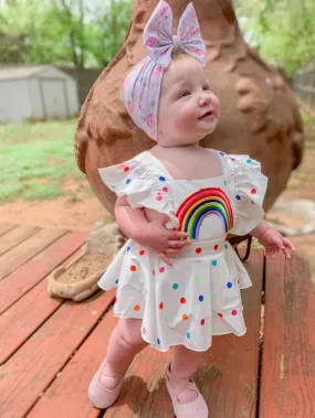 Rainbow Polka Romper #1000169