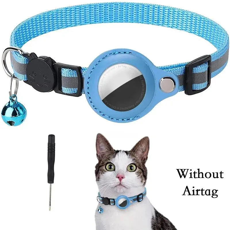 Reflective Cat Collar with Airtag Tracker