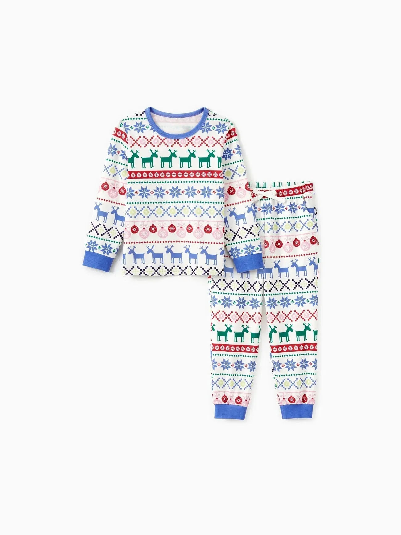 Reindeer And Snowflake Patterned Family Matching Pajama Sets