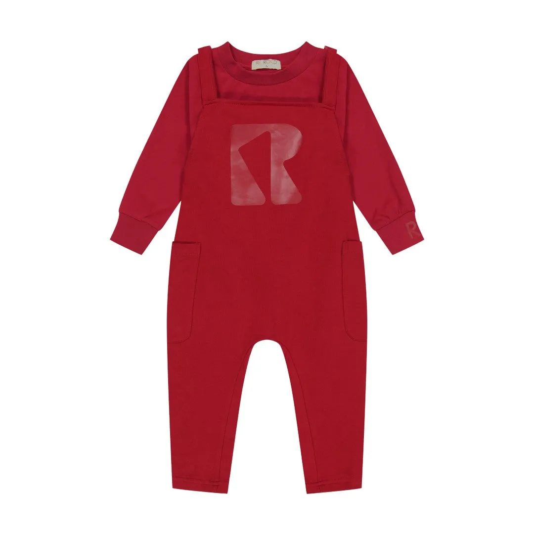 Retrokid Basic Overall Set Ruby