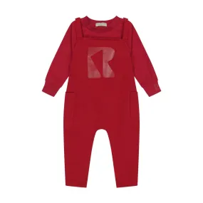 Retrokid Basic Overall Set Ruby