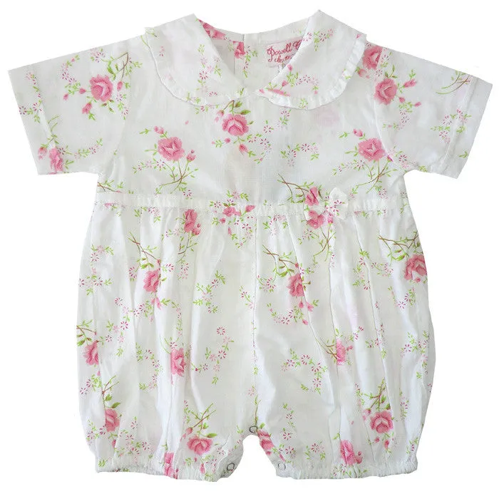 Rose Floral Cotton Romper