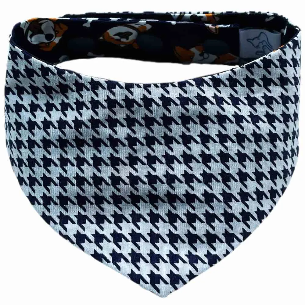 RuffCo Handcrafted Reversible Bandana For Cats & Dogs (Blue Puppies)