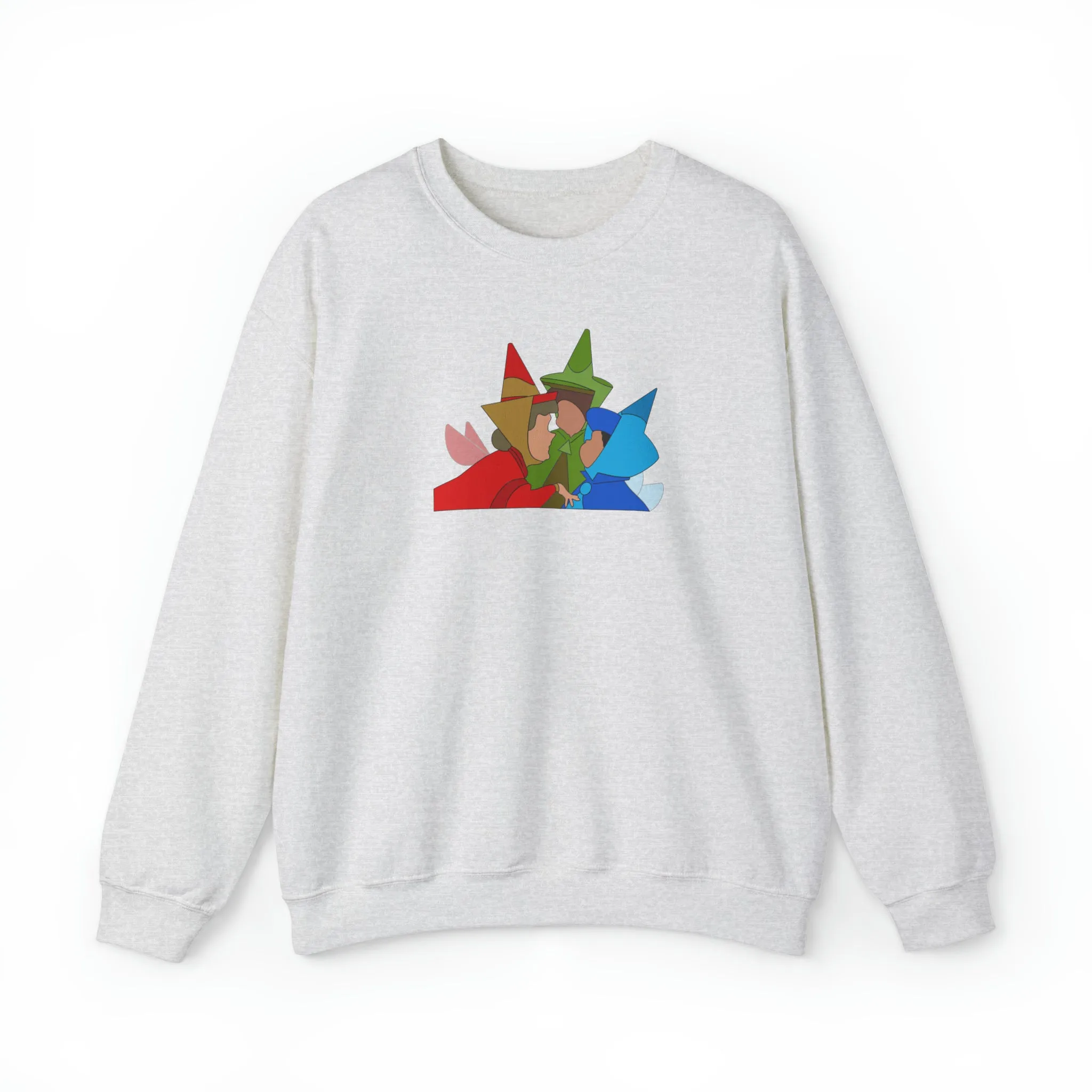 Sleeping Beauty Fairies Flora Fauna and Merryweather Unisex Heavy Blend™ Crewneck Sweatshirt