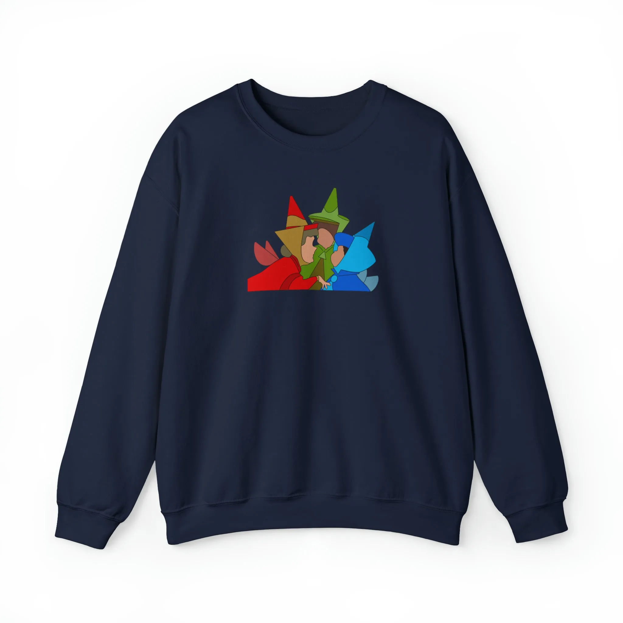 Sleeping Beauty Fairies Flora Fauna and Merryweather Unisex Heavy Blend™ Crewneck Sweatshirt