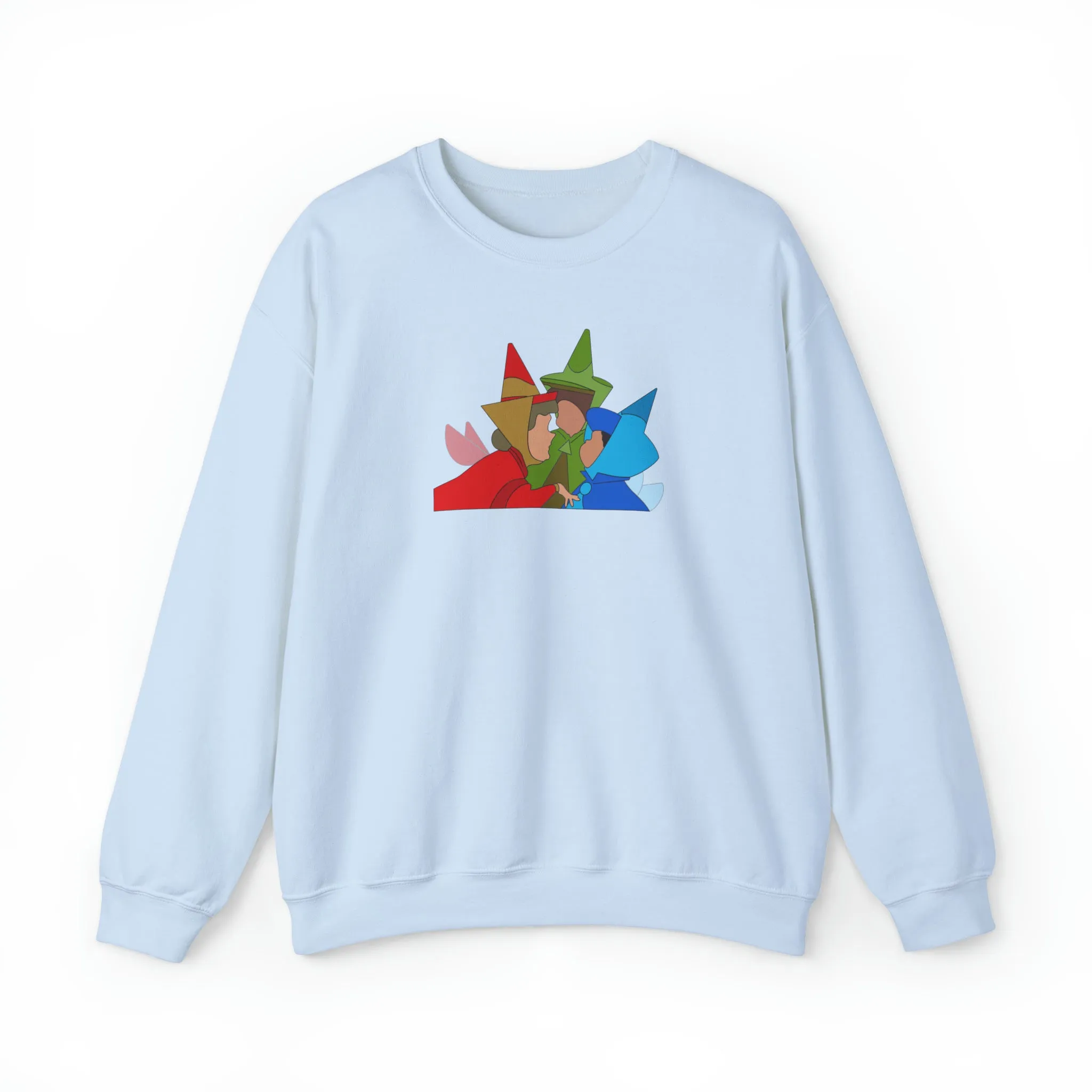 Sleeping Beauty Fairies Flora Fauna and Merryweather Unisex Heavy Blend™ Crewneck Sweatshirt