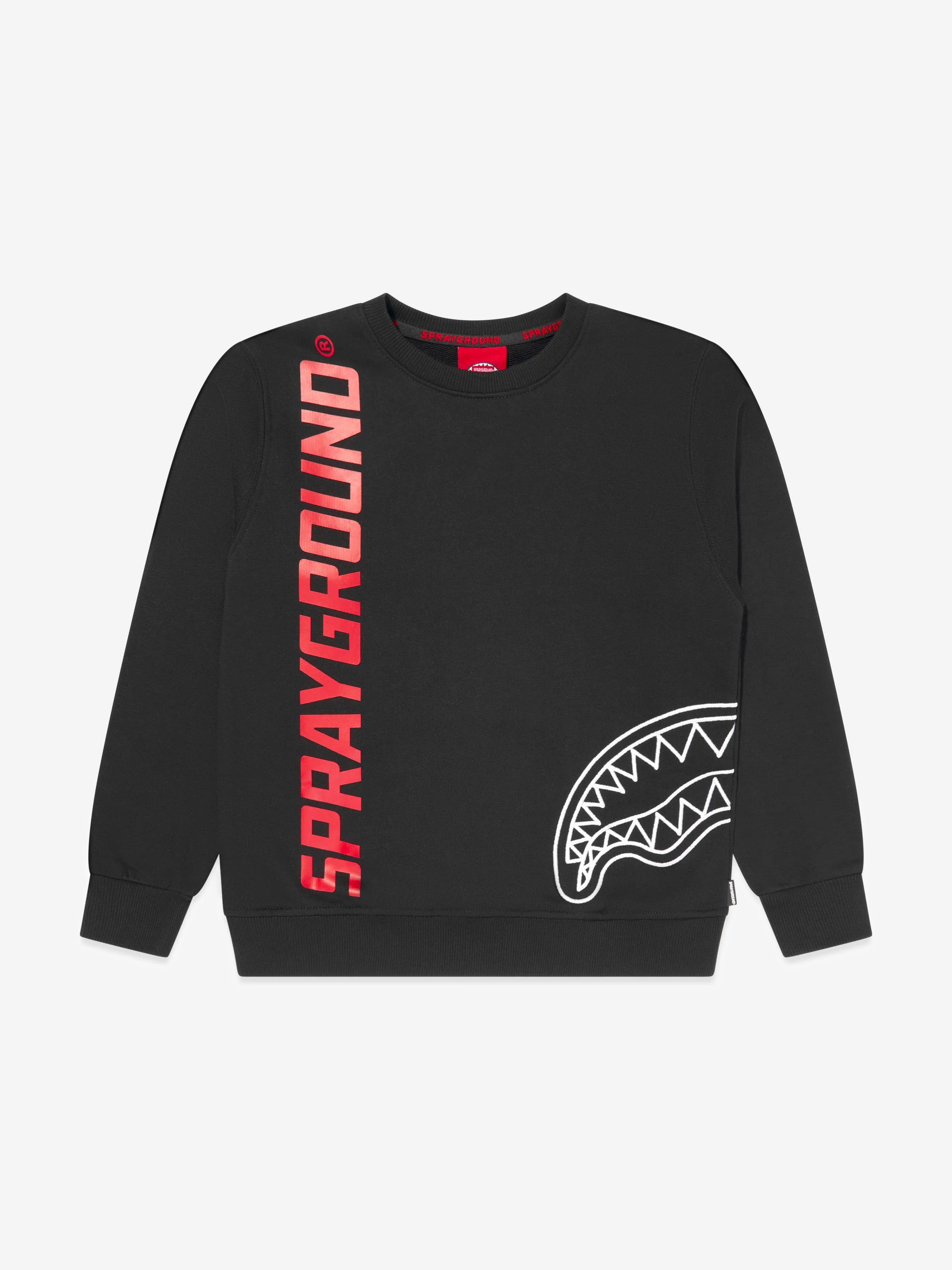 Sprayground Boys Spray Basic Crew Neck Sweatshirt in Black