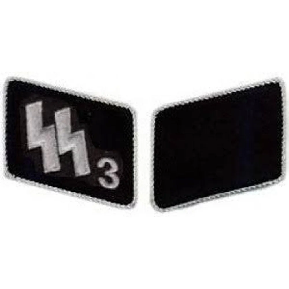 SS3 Der Führer Officers Collar Tabs - Authentic WWII Reproduction Insignia for Reenactment and Collection