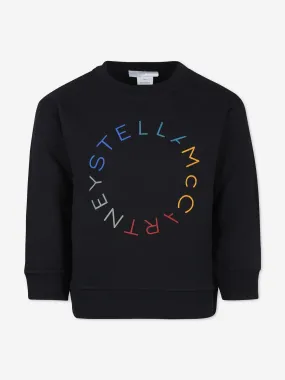 Stella McCartney Kids Circle Logo Sweatshirt in Black