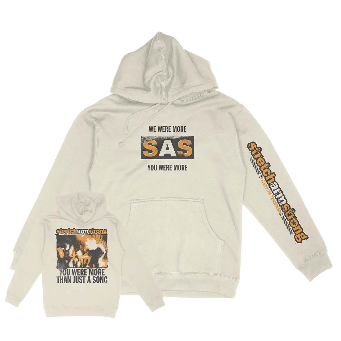 Stretch Arm Strong "For The Record" Bone Hooded Sweatshirt