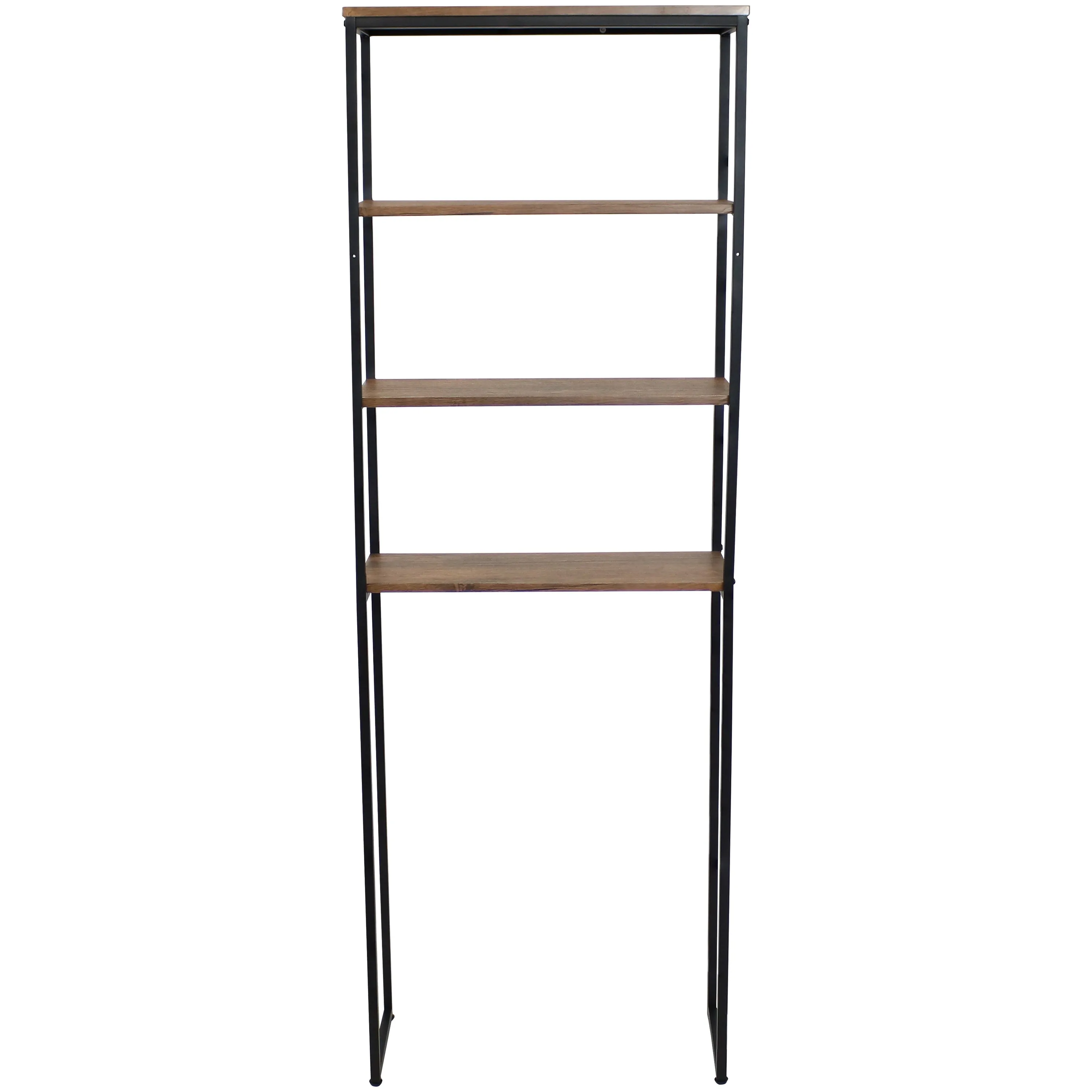 Sunnydaze 4-Tier Black Over-the-Toilet Storage Shelf - 69"