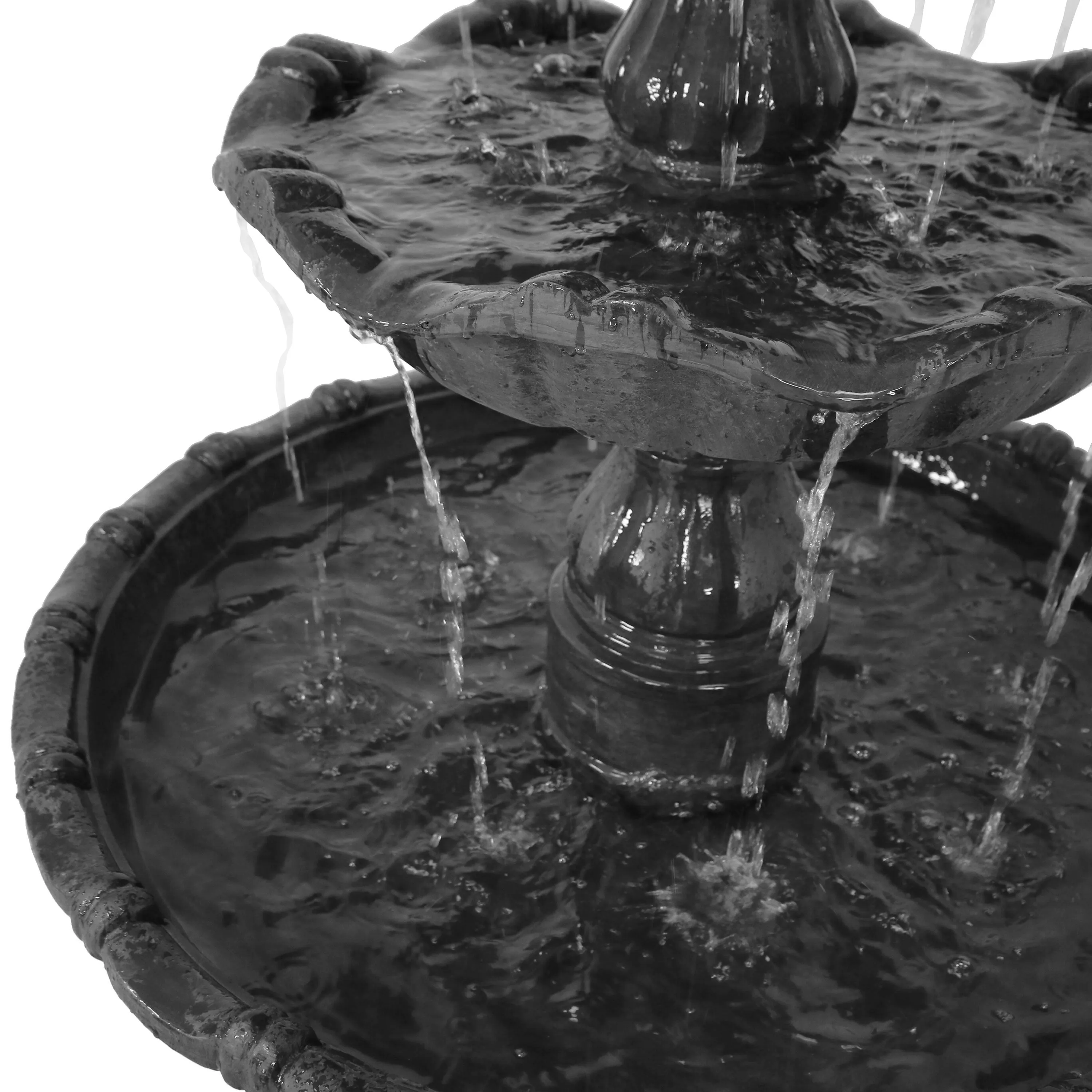 Sunnydaze 4-Tier Grand Courtyard Outdoor Water Fountain - 80" H