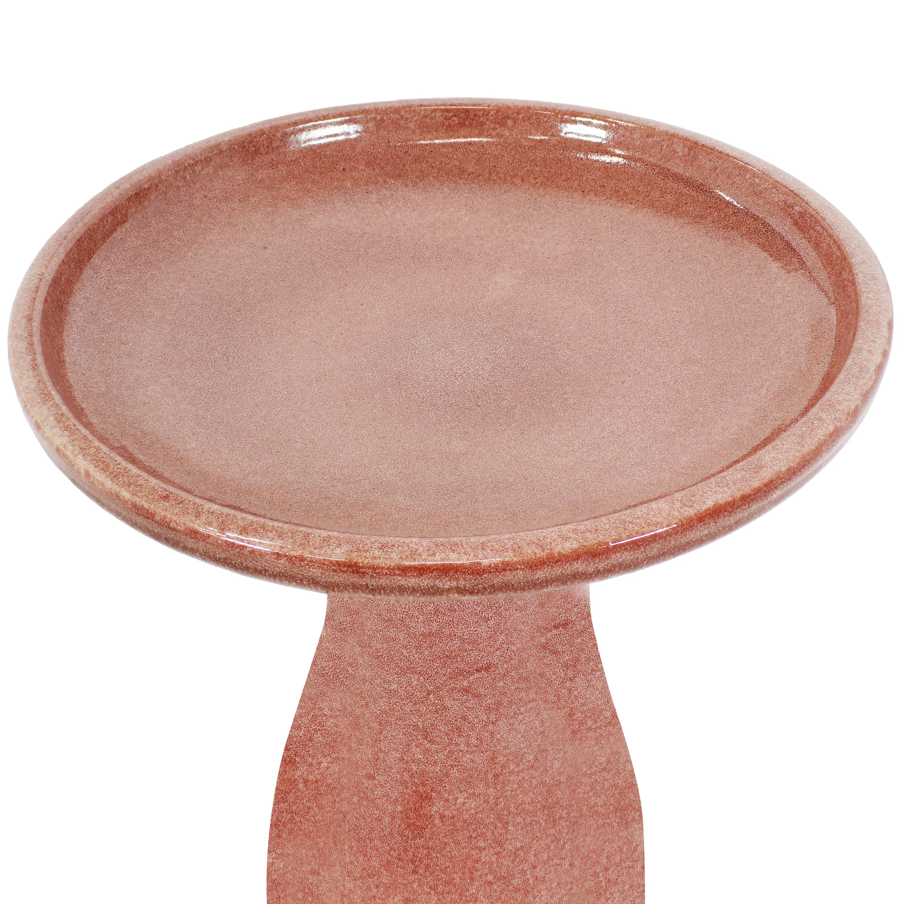 Sunnydaze Glazed Ceramic Outdoor Bird Bath - 18"