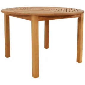 Sunnydaze Meranti Wood Outdoor Dining Table with Teak Oil Finish - 42"