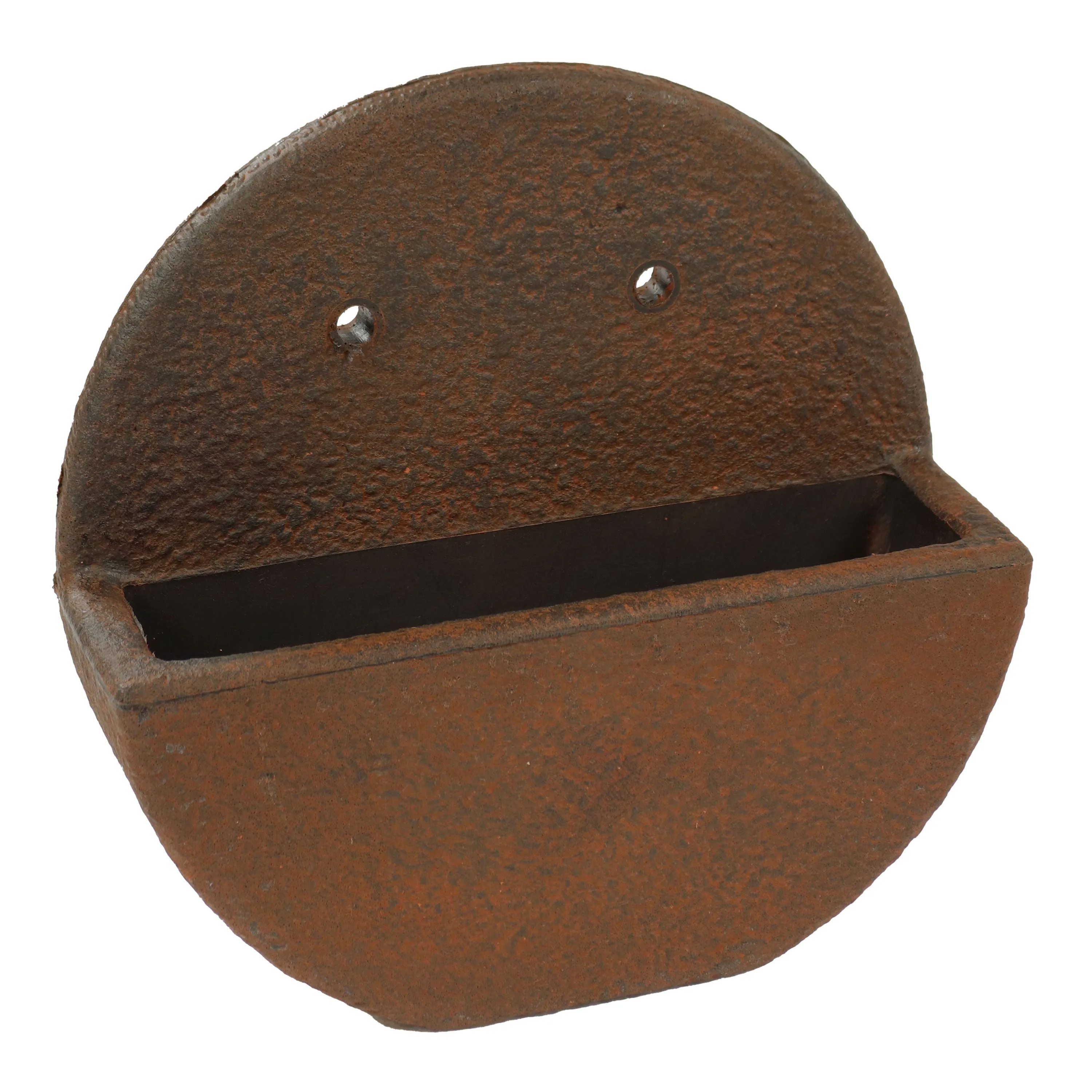 Sunnydaze Round Outdoor Wall Planter - Dark Brown - 12"