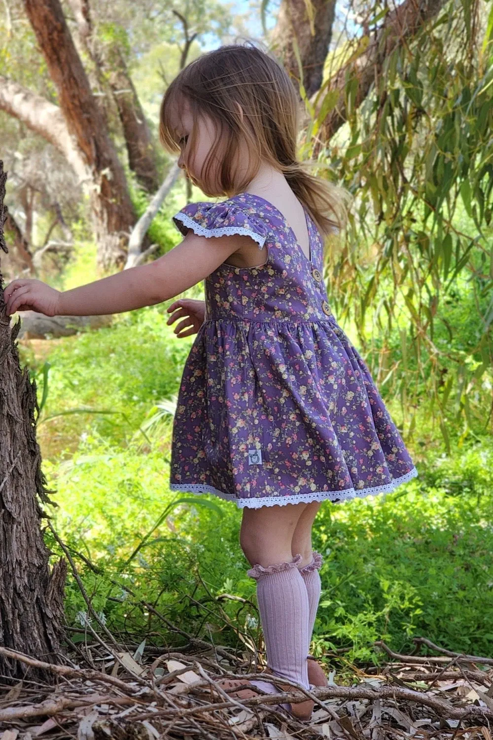 Tea Party Romper Dress - Bianca in Dusty Purple