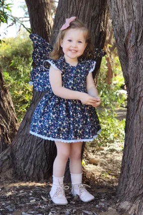 Tea Party Romper Dress - Bianca in Navy