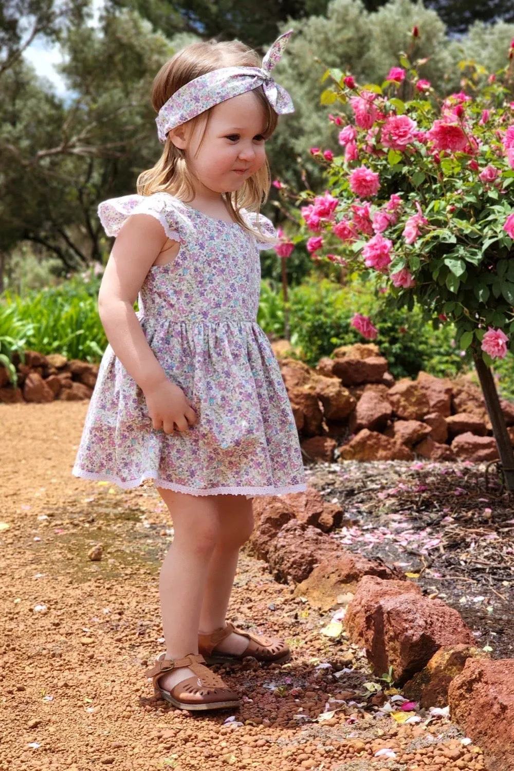 Tea Party Romper Dress - June in Orchid