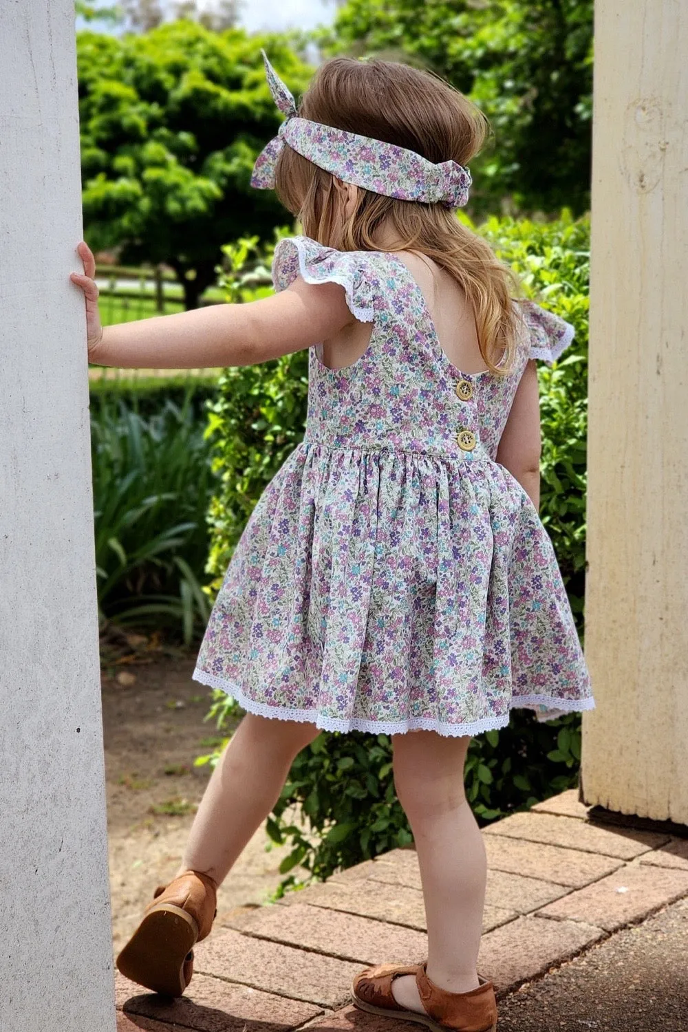 Tea Party Romper Dress - June in Orchid