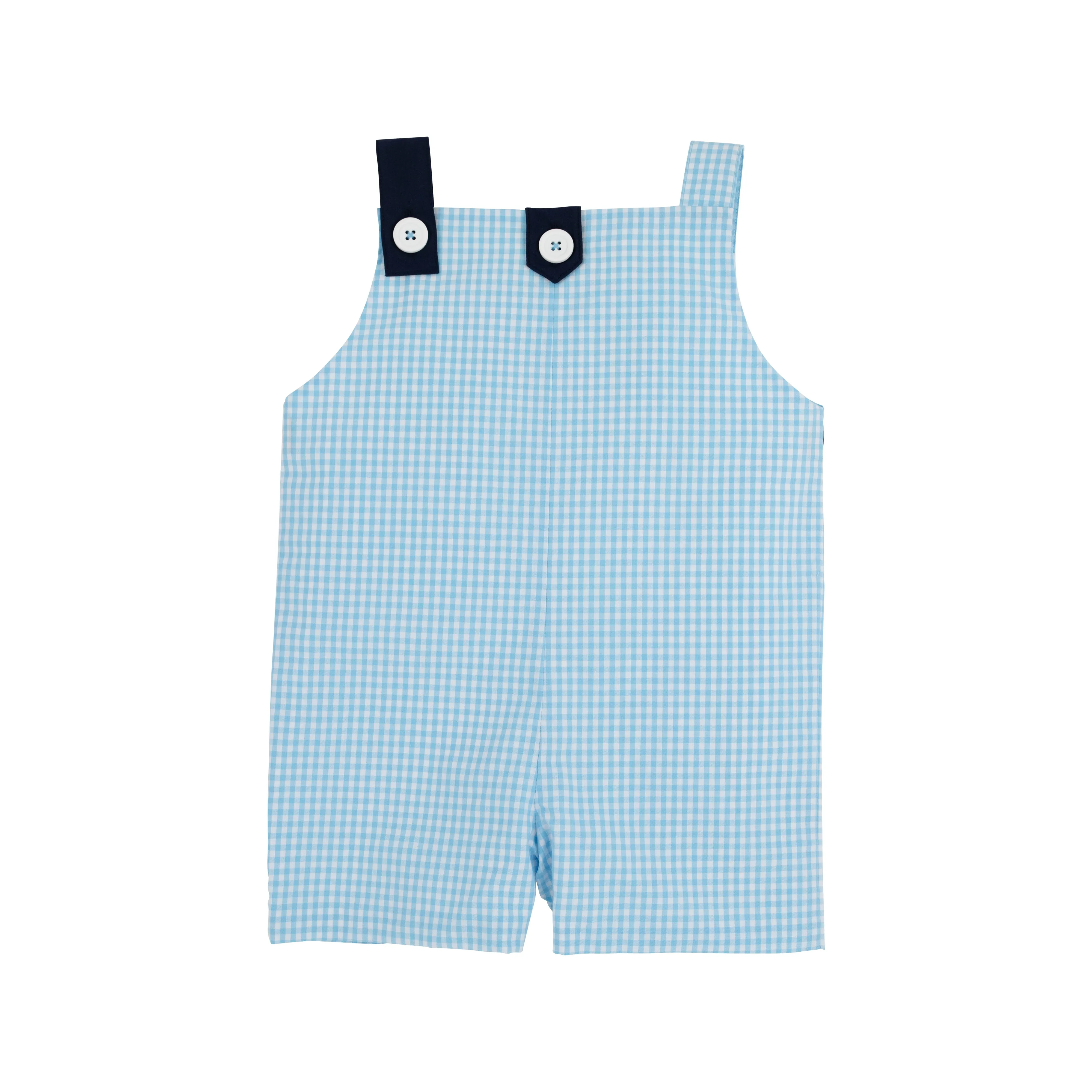 Teddy's Jon Jon - Brookline Blue Mini Gingham with Nantucket Navy