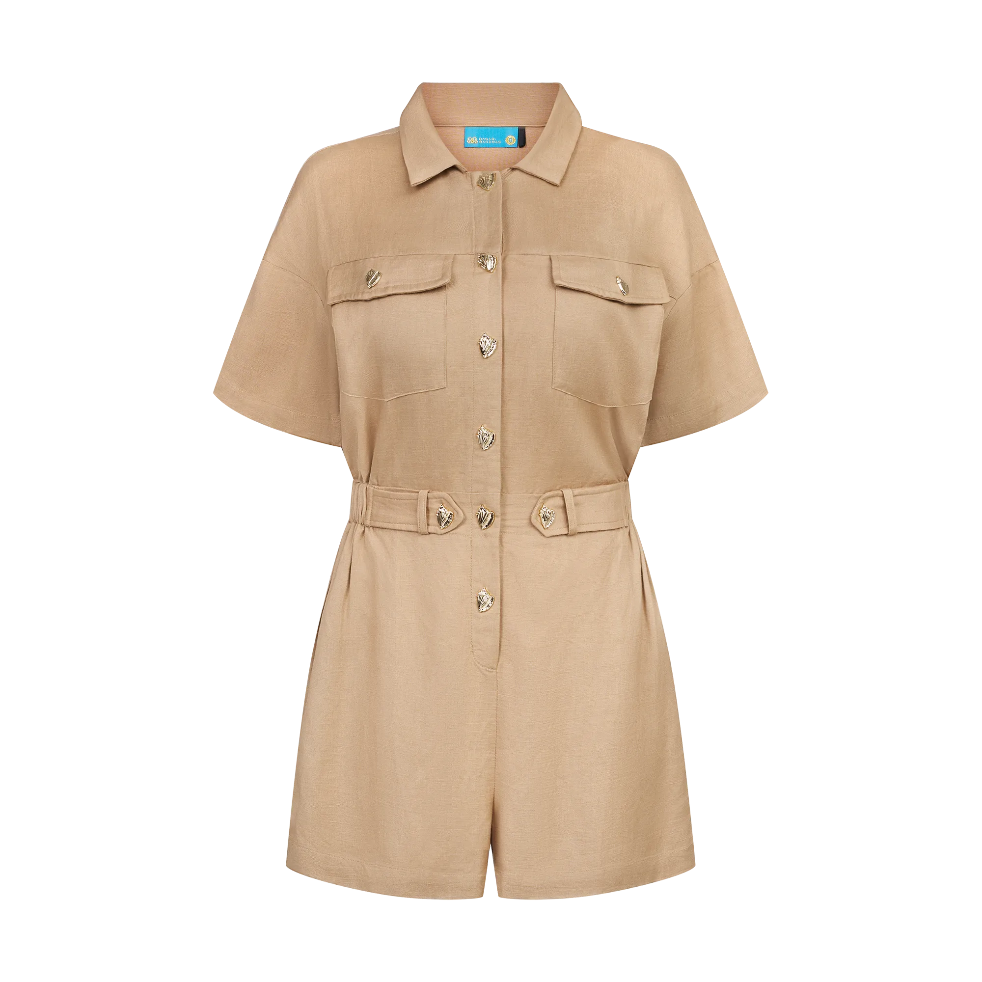 THE STROMBUS ROMPER-KHAKI