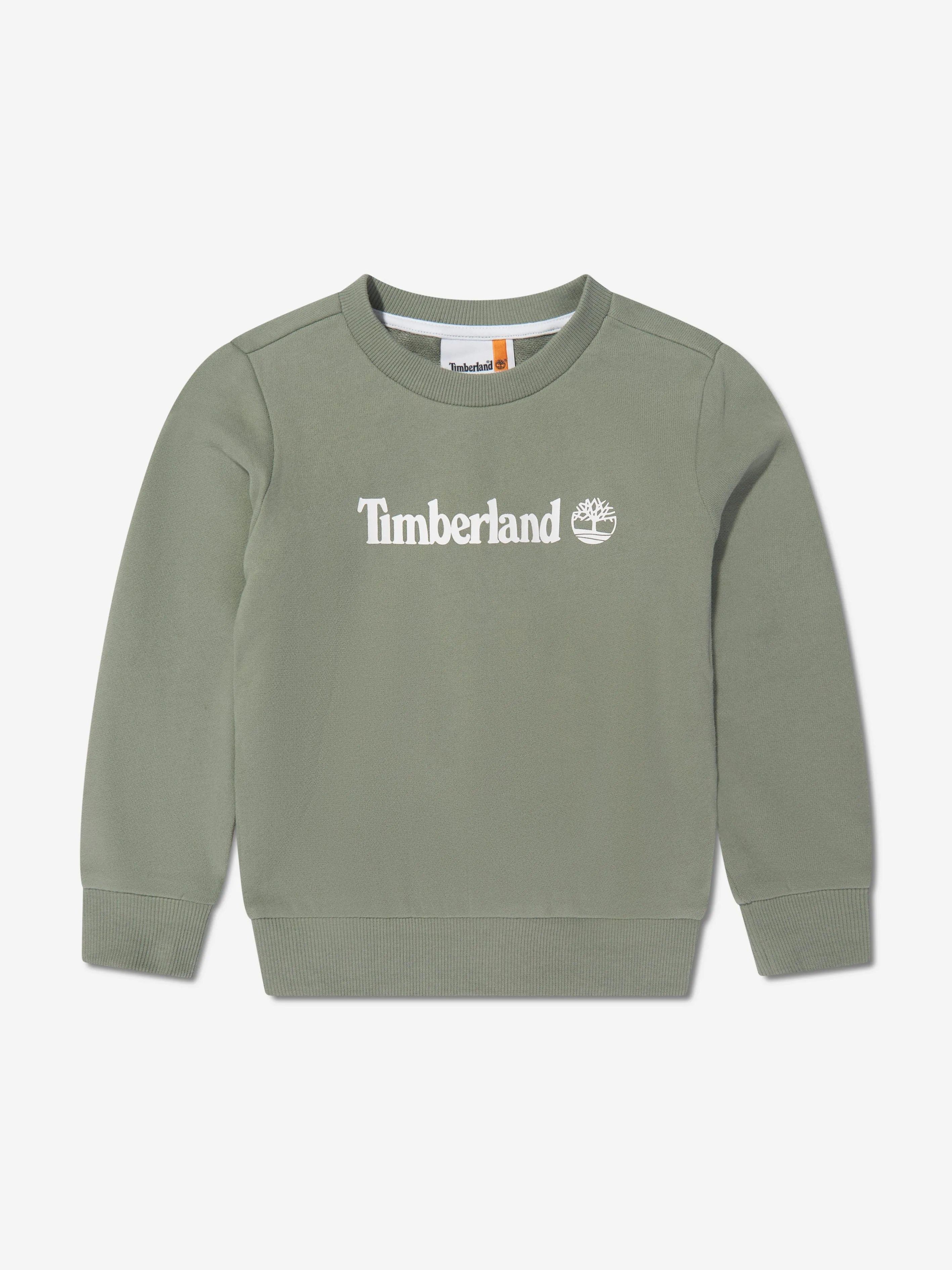 Timberland Boys Organic Cotton Sweatshirt in Green