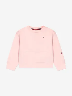 Tommy Hilfiger Girls Essential Sweatshirt in Pink