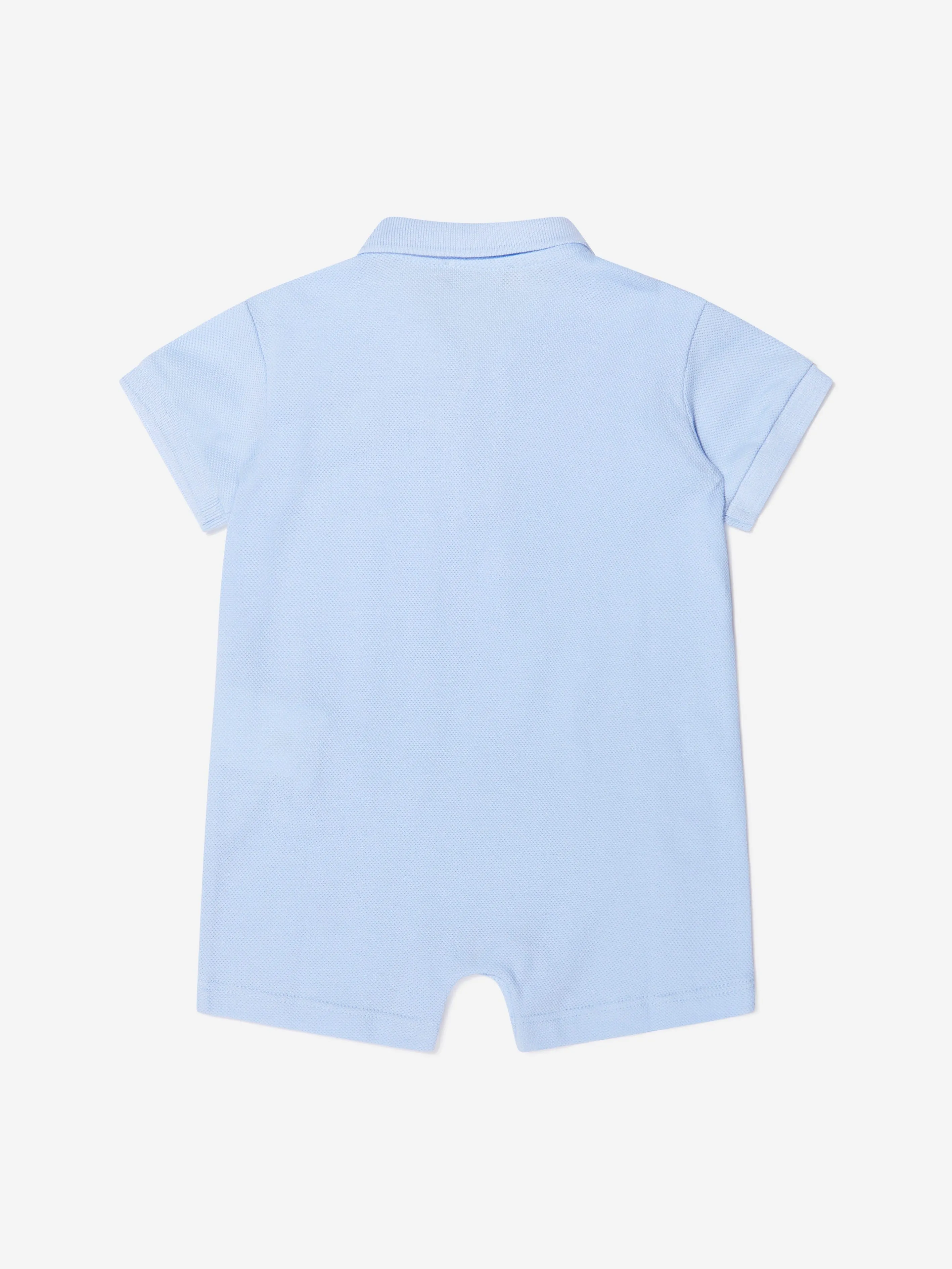 Versace Baby Boys Polo Romper in Blue