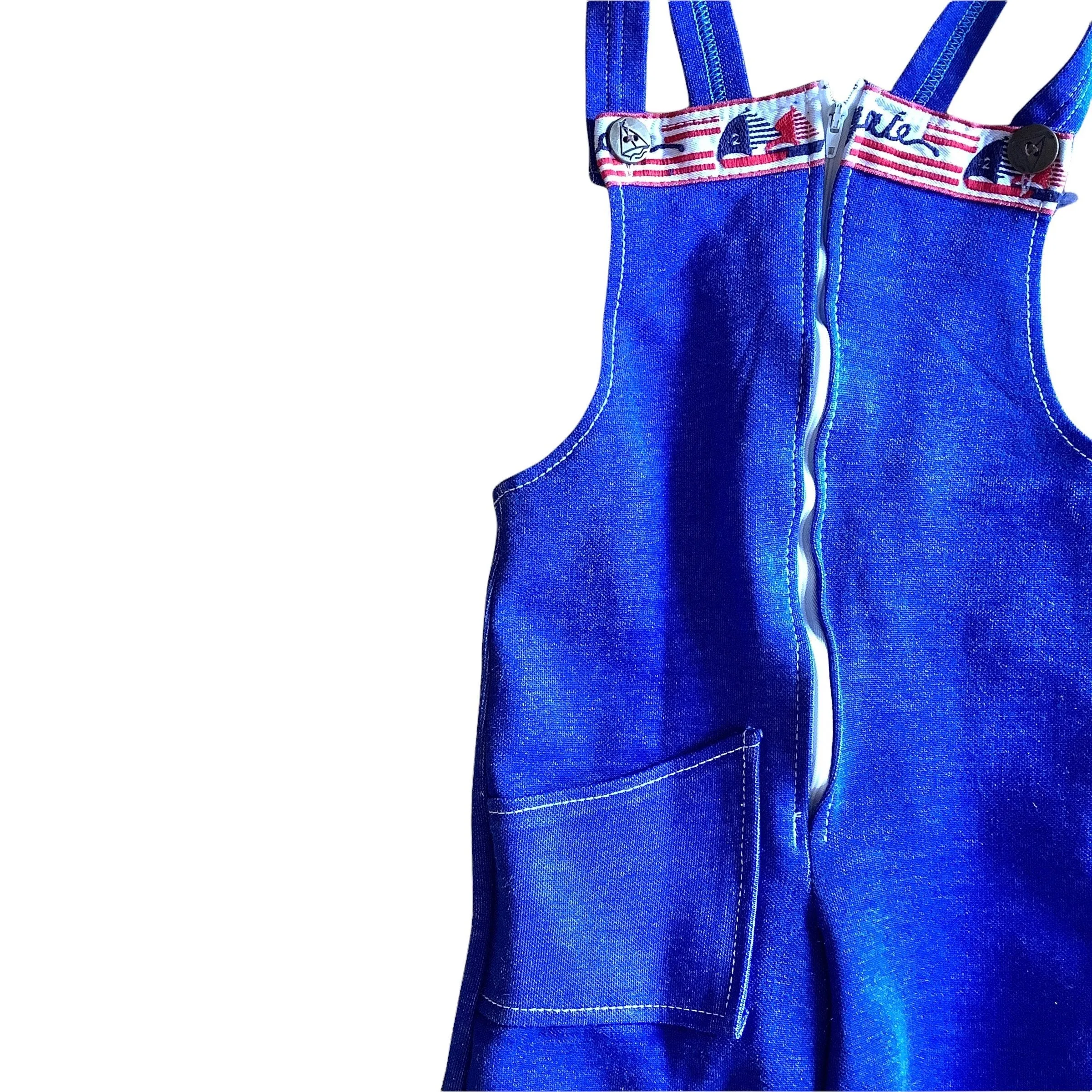 Vintage 1960's  Blue Romper / 2-3Y