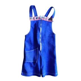 Vintage 1960's  Blue Romper / 2-3Y