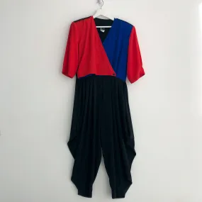 Vintage 80s Colourblock Romper