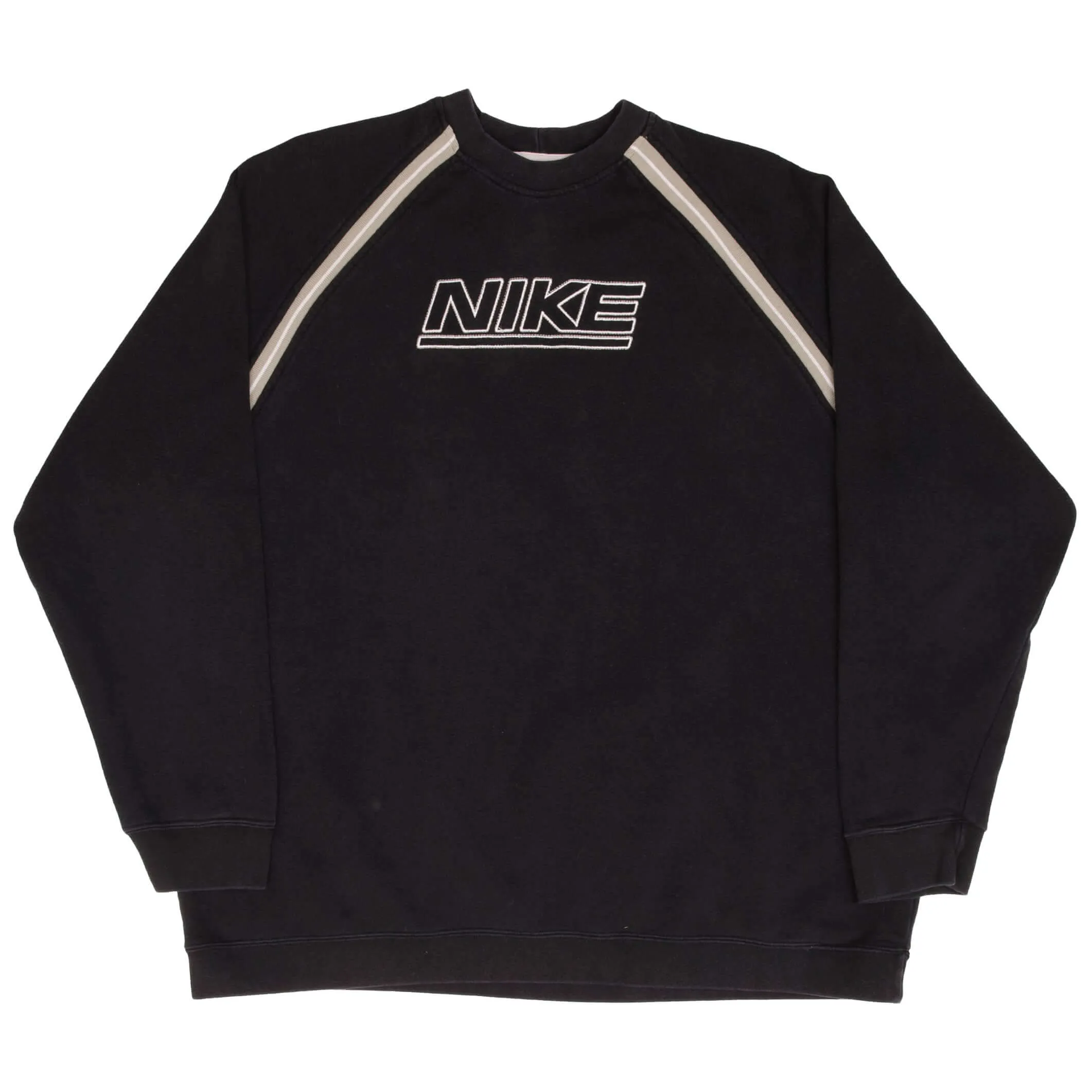 VINTAGE NIKE SPELLOUT BLACK SWEATSHIRT 1990S SIZE XL