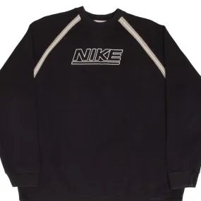 VINTAGE NIKE SPELLOUT BLACK SWEATSHIRT 1990S SIZE XL