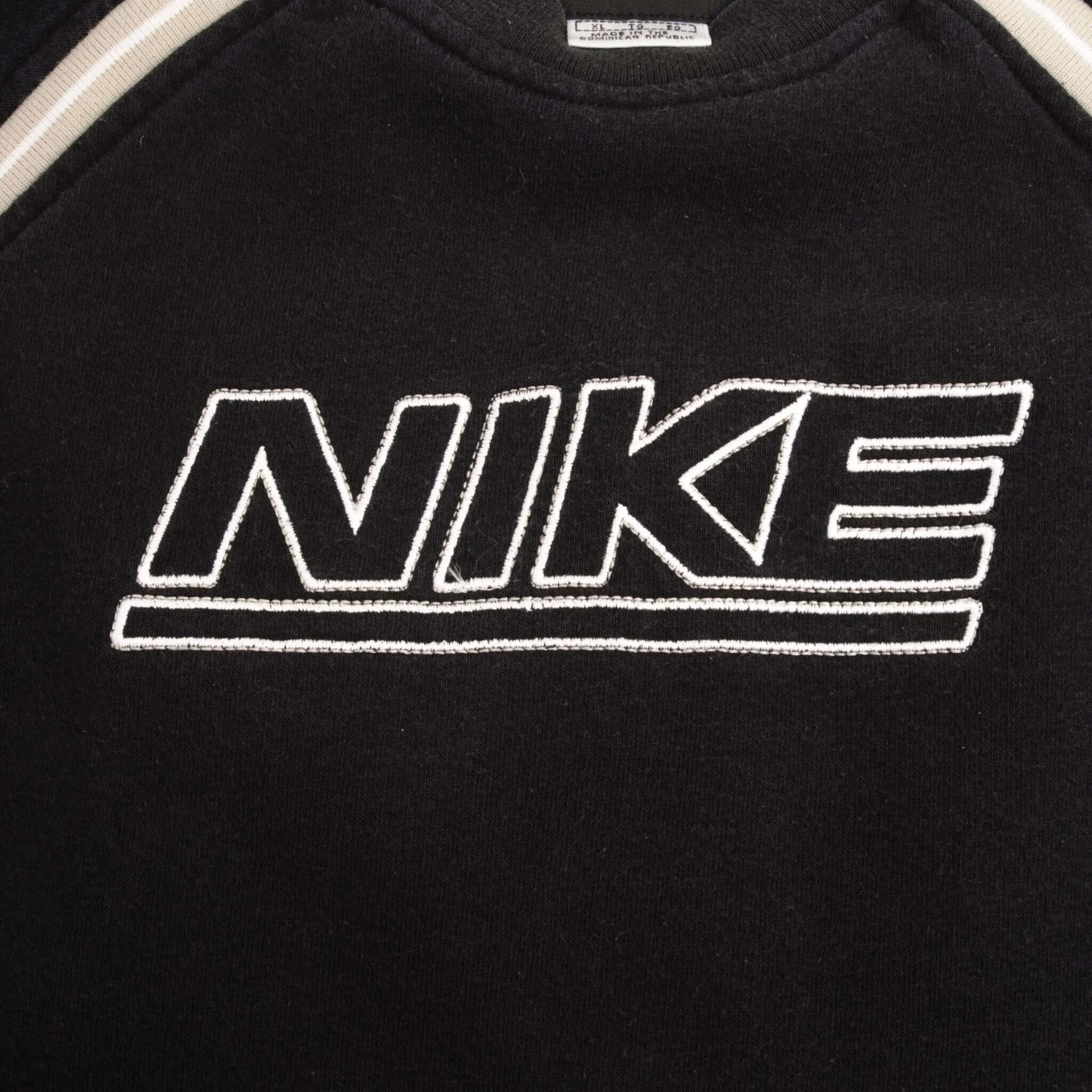 VINTAGE NIKE SPELLOUT BLACK SWEATSHIRT 1990S SIZE XL