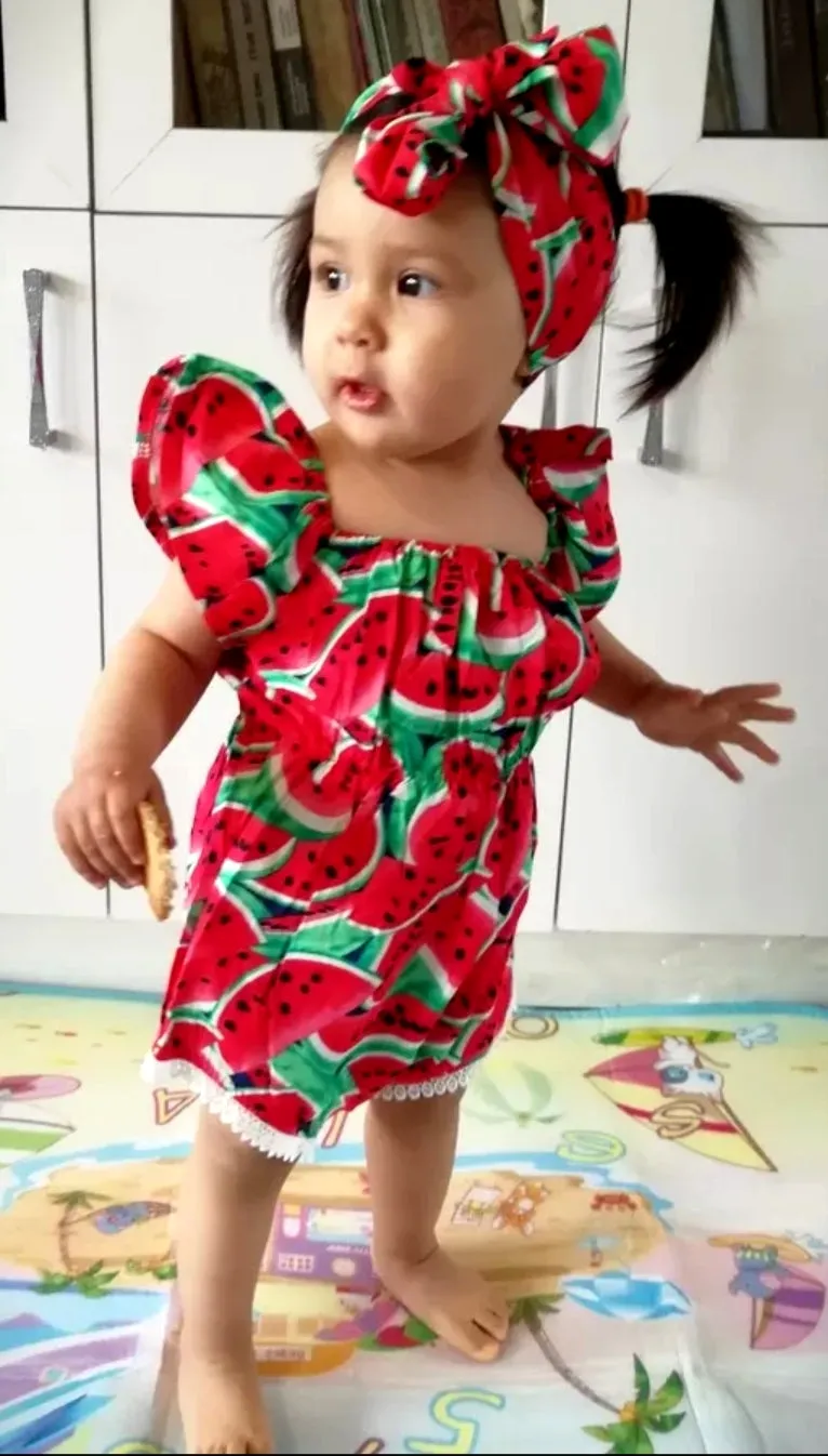 Watermelon Off or On the Shoulder Romper #1000173