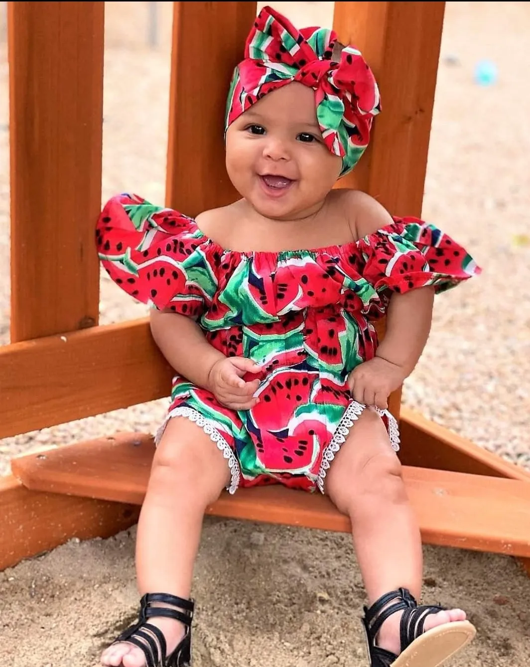 Watermelon Off or On the Shoulder Romper #1000173