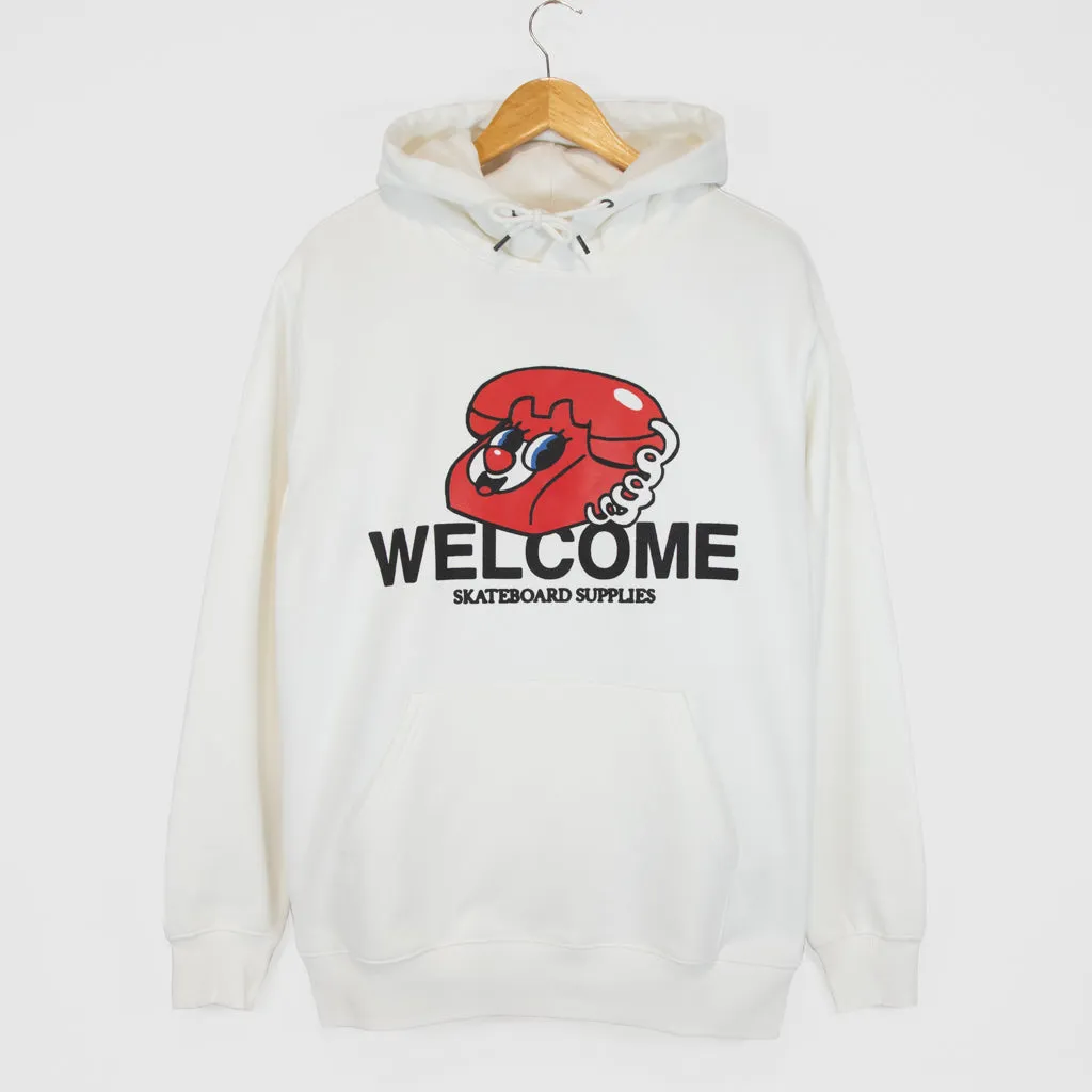 Welcome Skate Store - Code Red Pullover Hooded Sweatshirt - White Mist