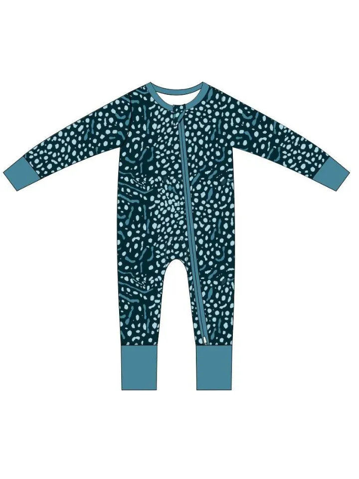 Whale Shark Baby Zip Romper