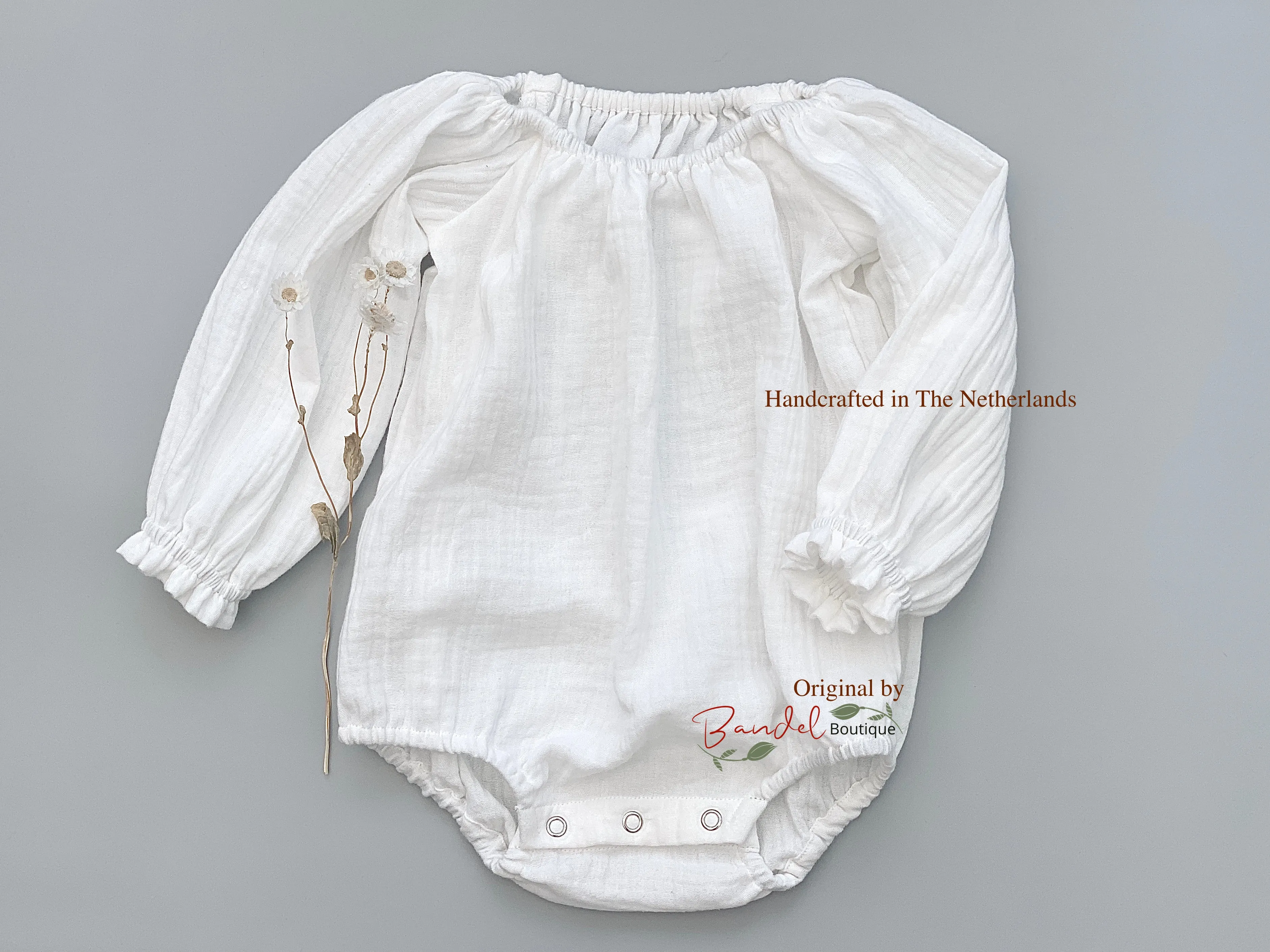 White Muslin Romper