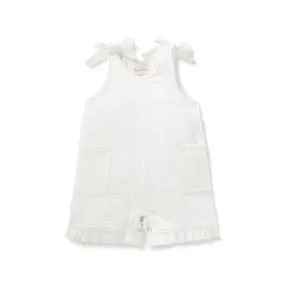 White Muslin Tie Romper