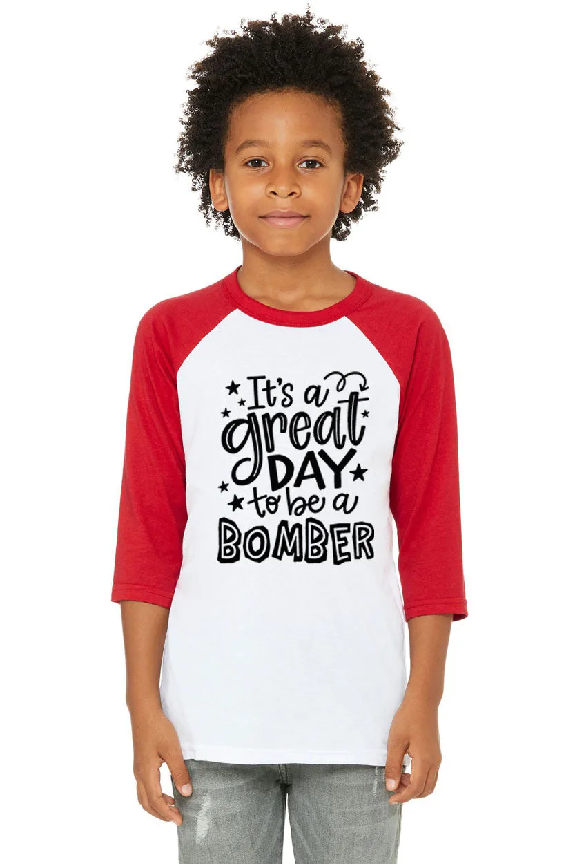 Williamsport Bombers - Great Day to be a Bomber - 2024 Design #7 - T-Shirt, Long Sleeve T-shirt, Crew Neck, Hooded Sweatshirt or 3/4 Sleeve Baseball Tee