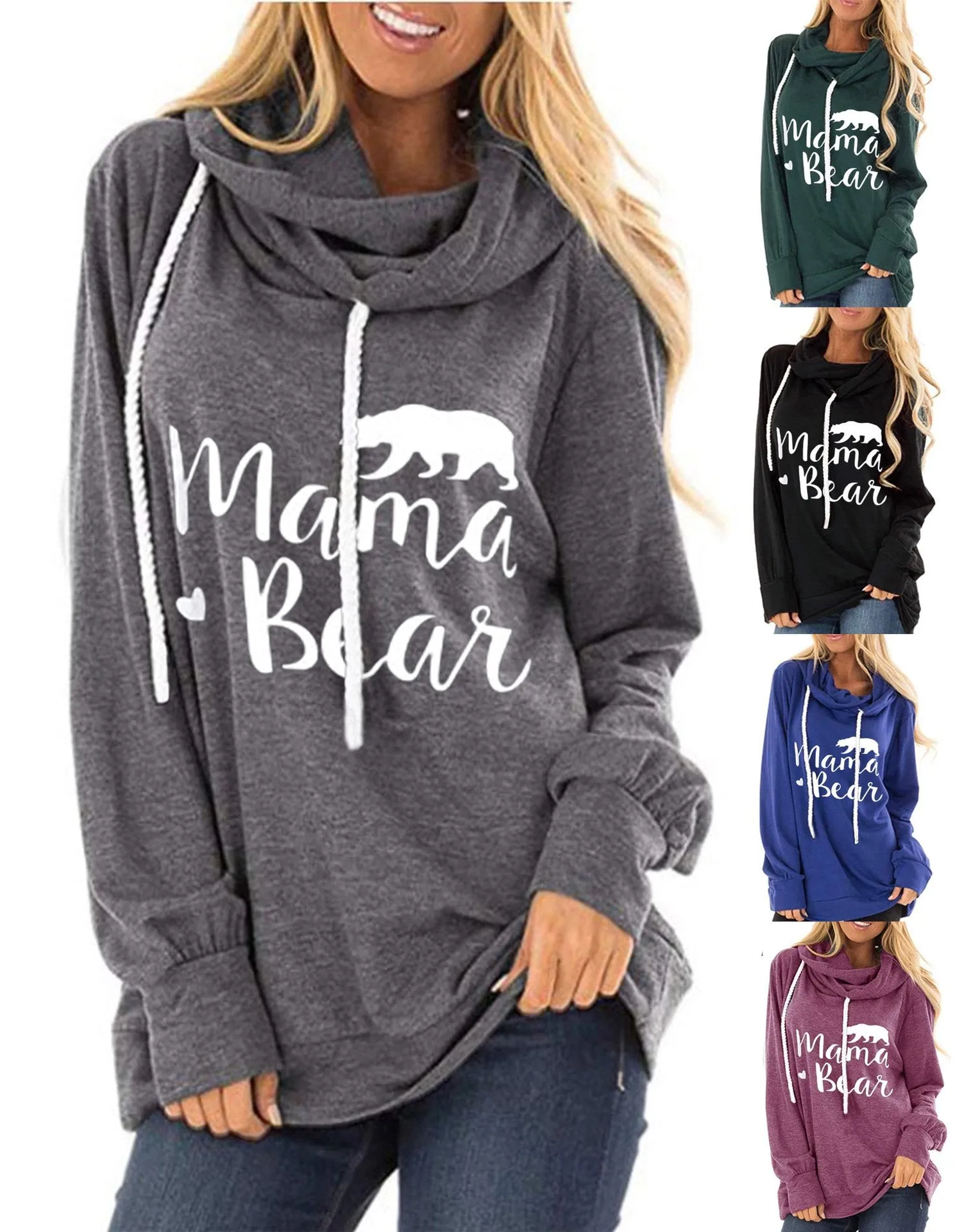 Women v neck pullover long sleeve fall winter sweatshirt