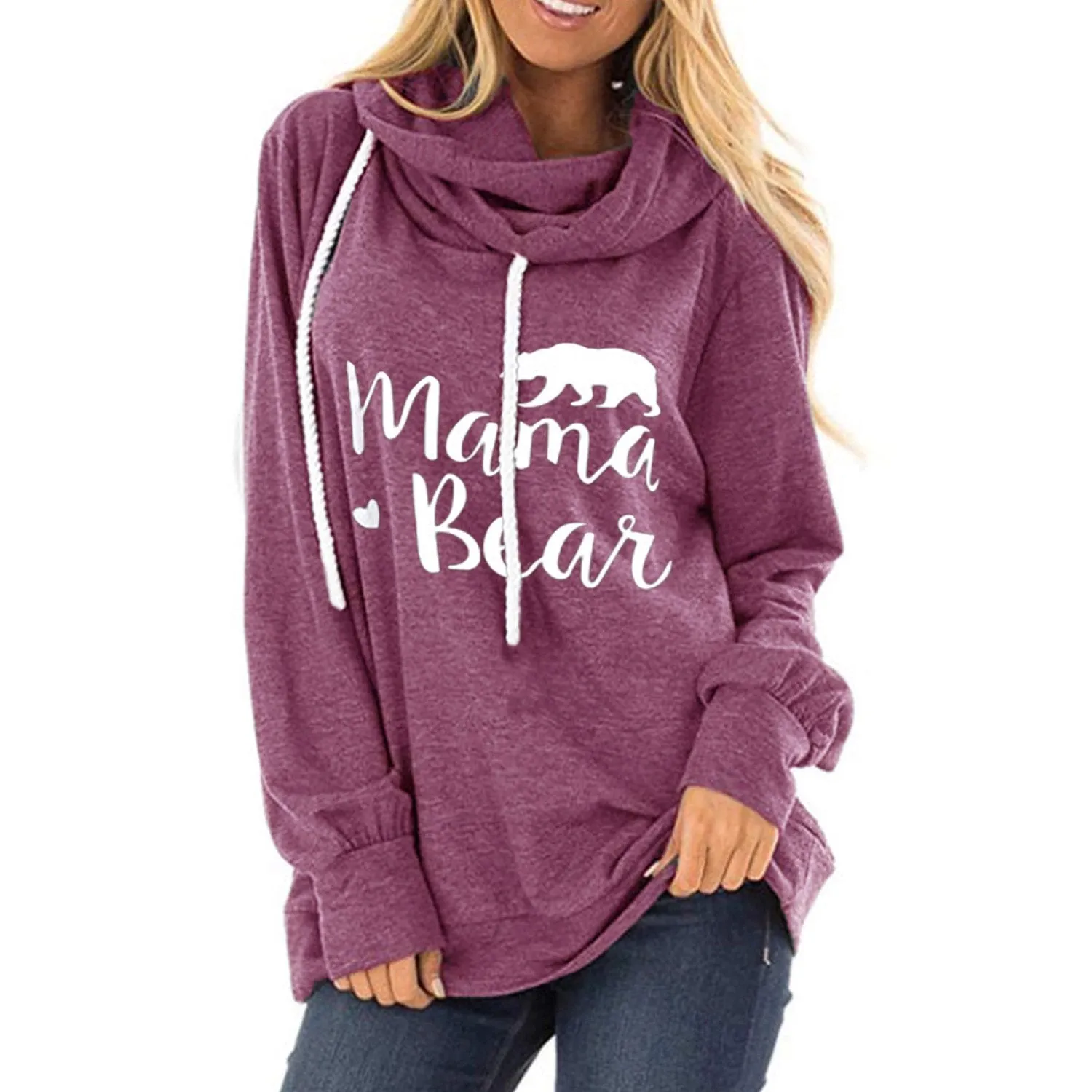 Women v neck pullover long sleeve fall winter sweatshirt